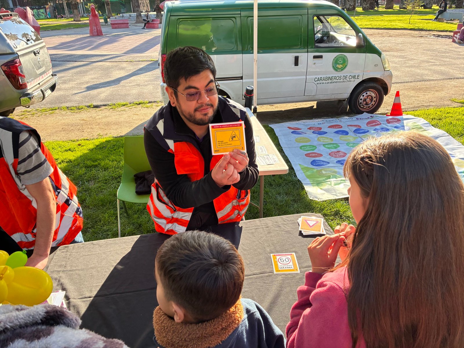 Educleta celebró el Día de la Niñez en El Bosque con juegos de seguridad vial